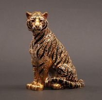 Appraisal: Neimann Marcus Bejeweled Tiger Bejeweled statue of a tiger was