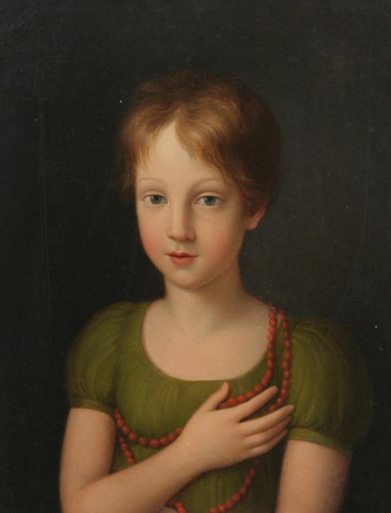 Appraisal: AMERICAN SCHOOL th century PORTRAIT OF MATHILDA MARGARET TEMPLE OF