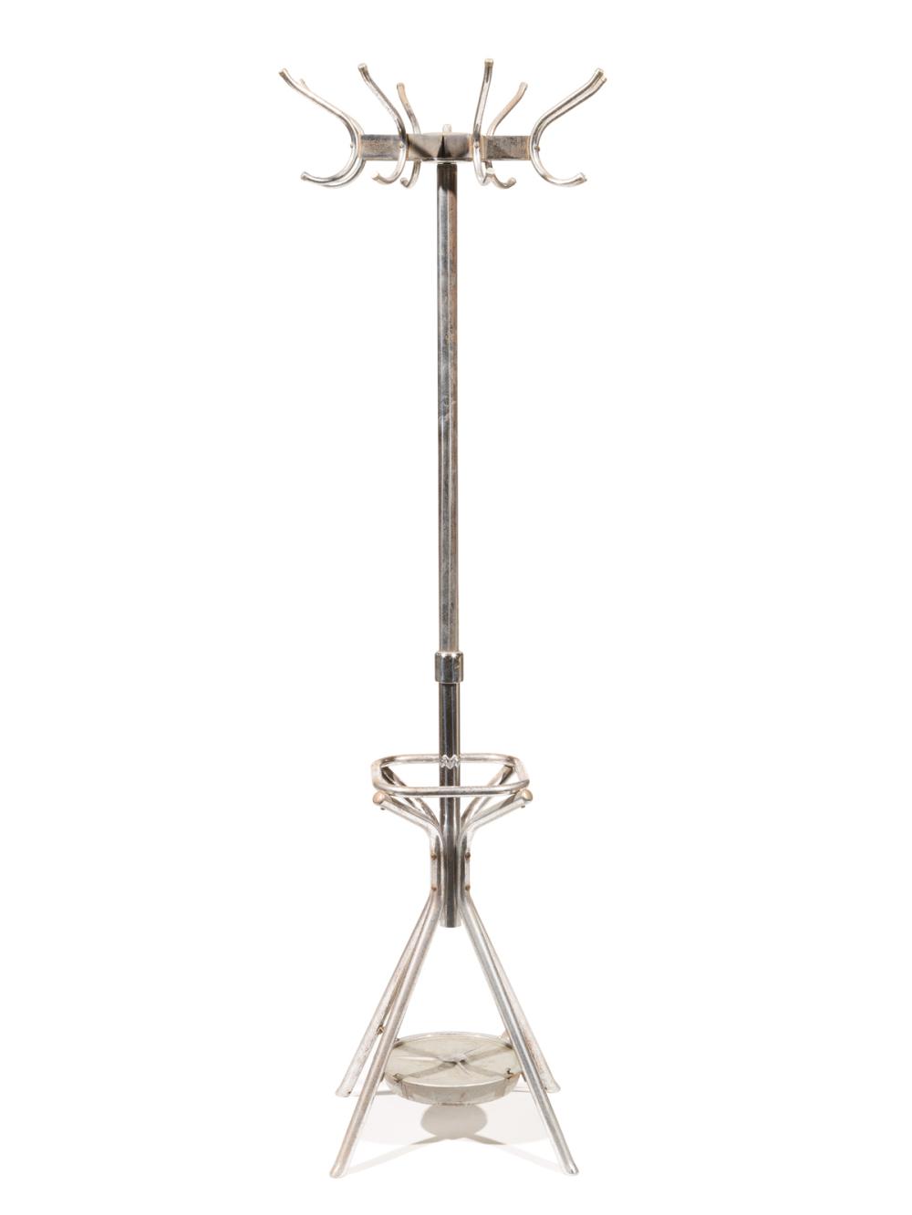 Appraisal: American Chromed Steel Hat and Umbrella Stand s labeled Paidar