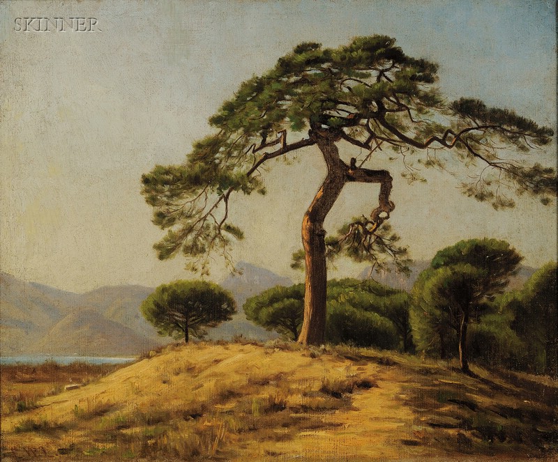 Appraisal: Attributed to Ernest Wadsworth Longfellow American - The Lone Pine