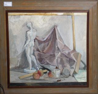 Appraisal: School of Francis Colburn VT - Still life with figure