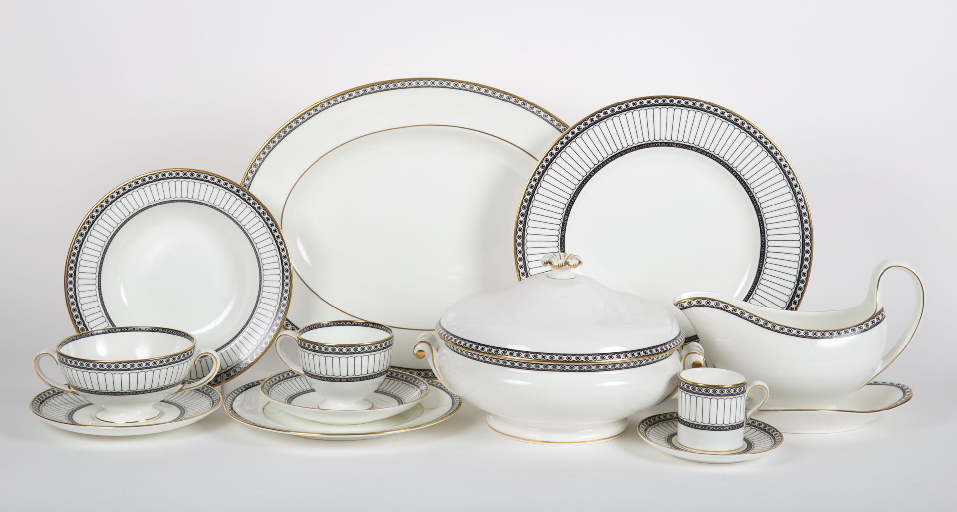 Appraisal: Wedgwood china -piece partial dinner service assembled set in the