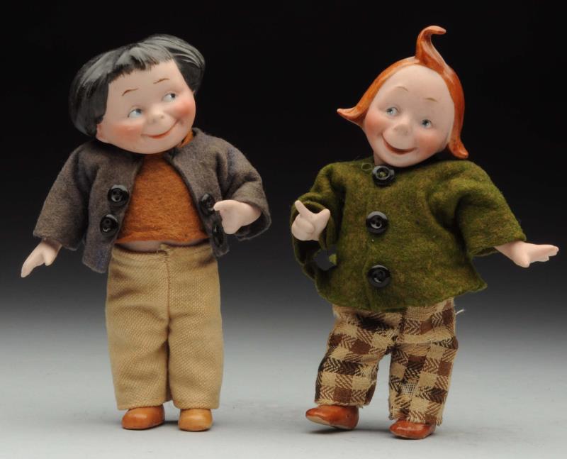 Appraisal: Cheeky Kestner Max Moritz Dolls German bisque characters from the