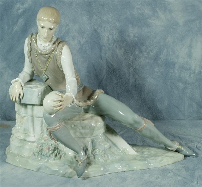 Appraisal: Lladro figurine Hamlet contemplating skull one finger repaired long inscribed