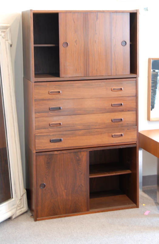 Appraisal: Three Rosewood Cabinets two with sliding drawers one with four