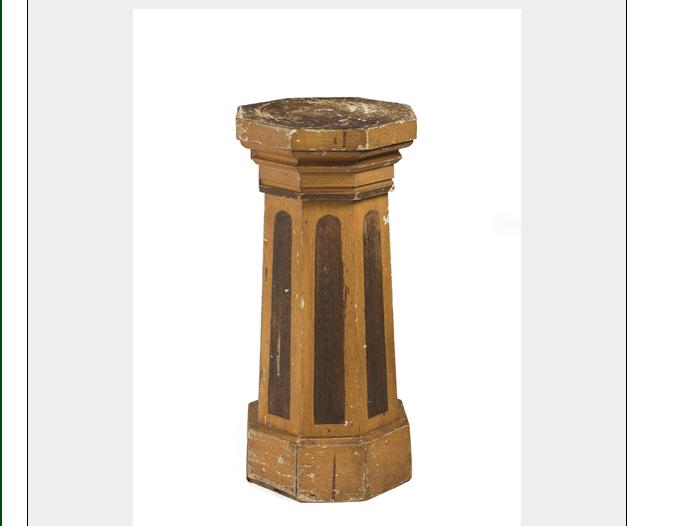 Appraisal: PAINTED COLUMN-FORM PEDESTAL Height inches top x inches Est -