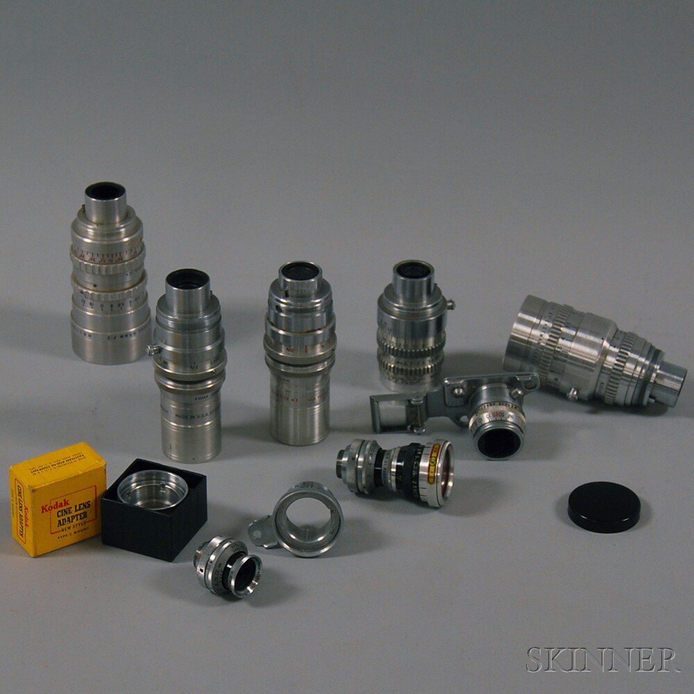 Appraisal: Group of Kodak Cine Lenses Kodak Anastigmat f mm no