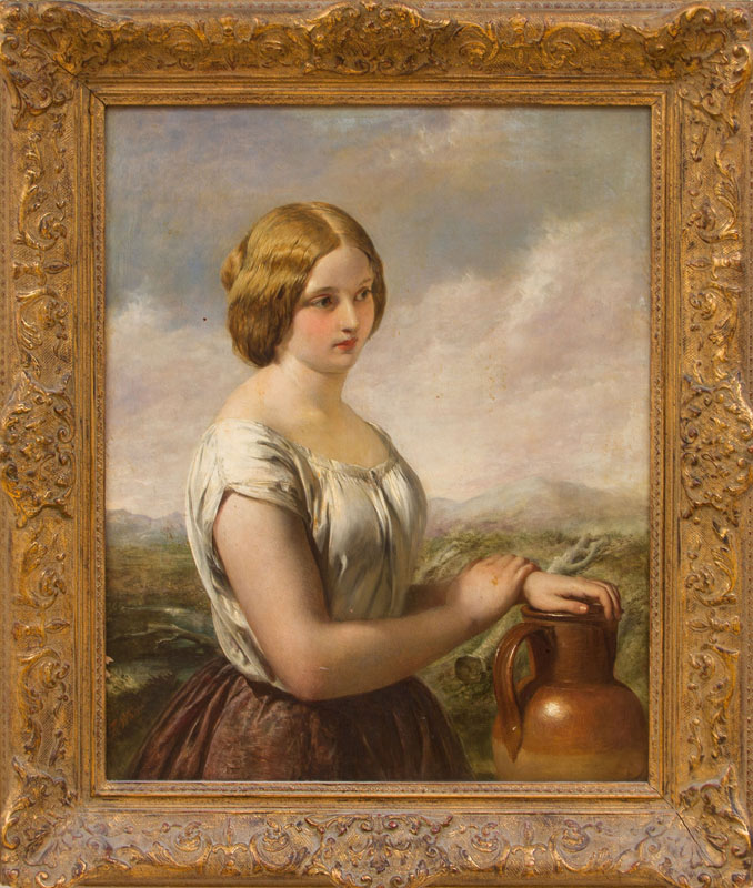 Appraisal: ATTRIBUTED TO FRANK STONE - FETCHING WATER Oil on canvas