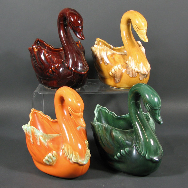 Appraisal: Hull Novelty - Rainbow Swan Planters Lot or a ballet