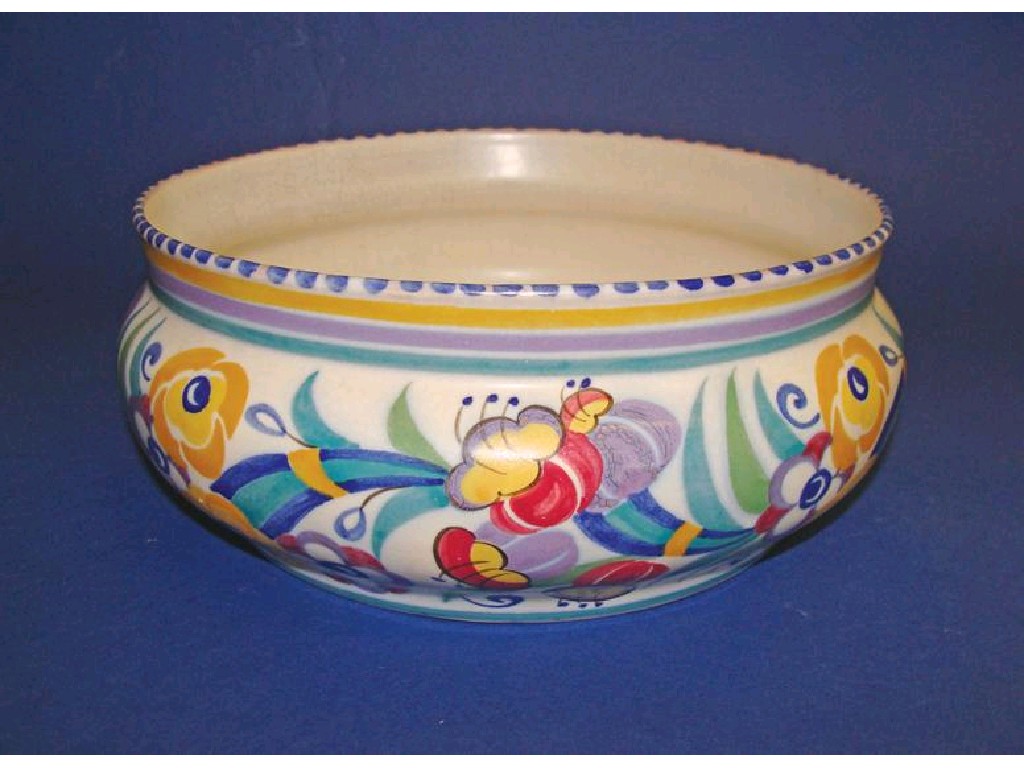 Appraisal: A CARTER STABLER ADAMS BOWL decorated with a floral border