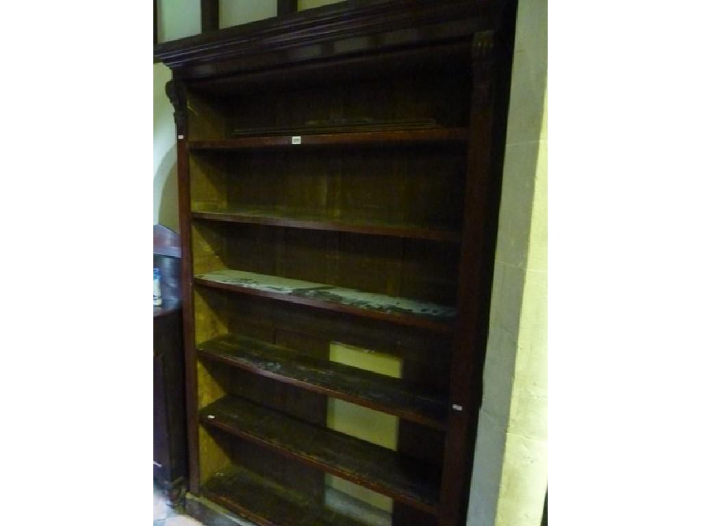 Appraisal: A Victorian mahogany freestanding open bookcase with stepped and moulded