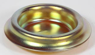 Appraisal: American iridescent art glass gold aurene bowl having a flared