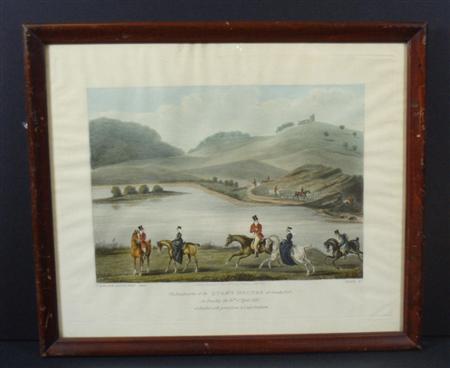 Appraisal: Equestrian Interest A set of four hunting prints by C