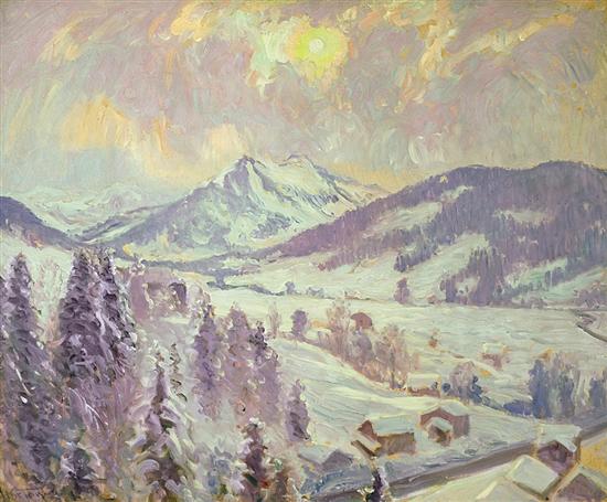 Appraisal: WILLIAM SAMUEL HORTON American - Snow at G'Staad The Valley