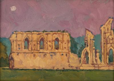 Appraisal: Francis Hewlett - Abbey Glastonbury inscribed and signed verso oil