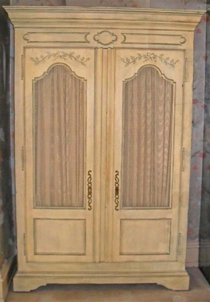 Appraisal: Painted French Provincial style armoire th century