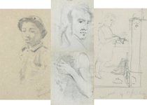 Appraisal: Lot of Sketch Book Drawings th Century Otto Henry Bacher