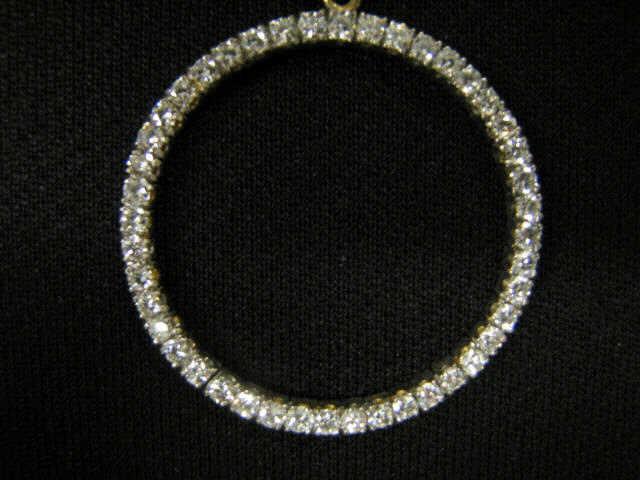 Appraisal: Diamond Open Circle Pendant round diamonds totaling carats in k