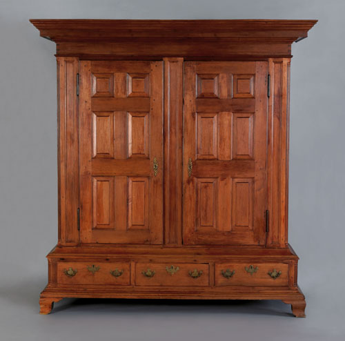 Appraisal: Lancaster County Pennsylvania Chippendale walnut shrank ca the boldly molded