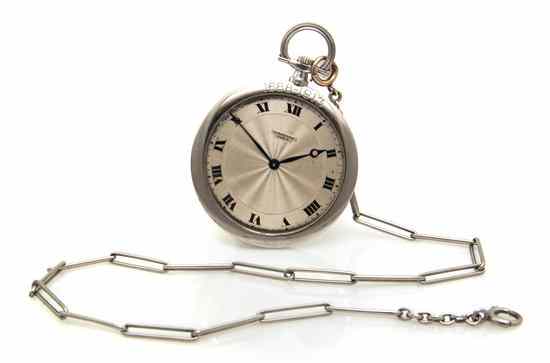 Appraisal: A Platinum Open Face Pocket Watch Cartier mm case diameter