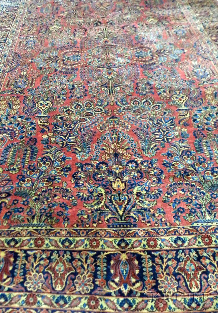 Appraisal: Sarouk Carpet West Persia second quarter th century the wine-colored