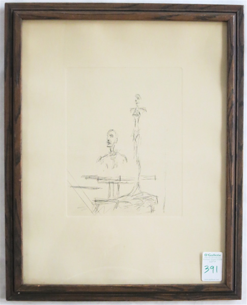 Appraisal: ALBERTO GIACOMETTI ETCHING Switzerland France - The Search Plate mark