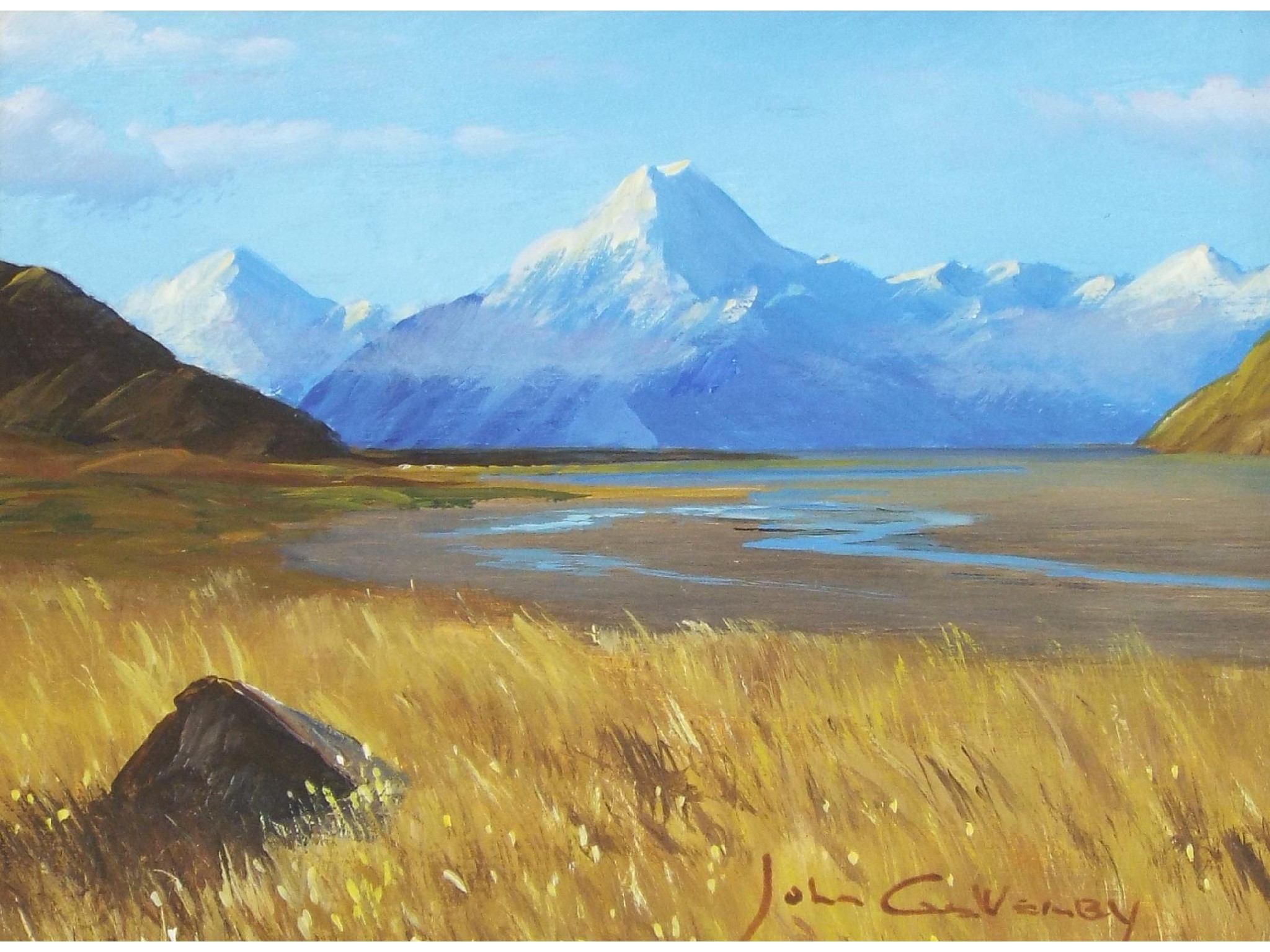 Appraisal: John R Gatenby - 'Afternoon Light Mount Cook New Zealand'