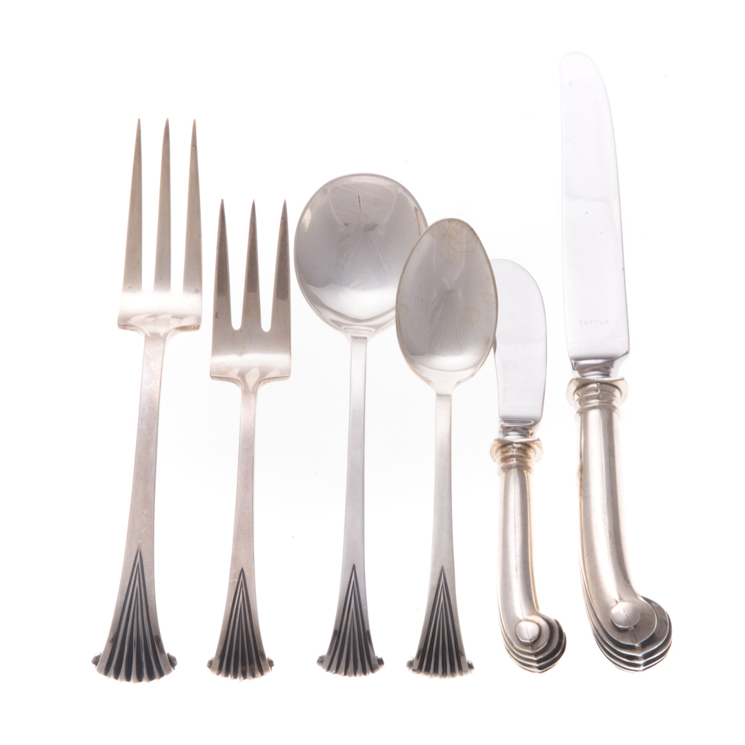 Appraisal: Tuttle Onslow sterling -piece flatware with mark of Richard Nixon