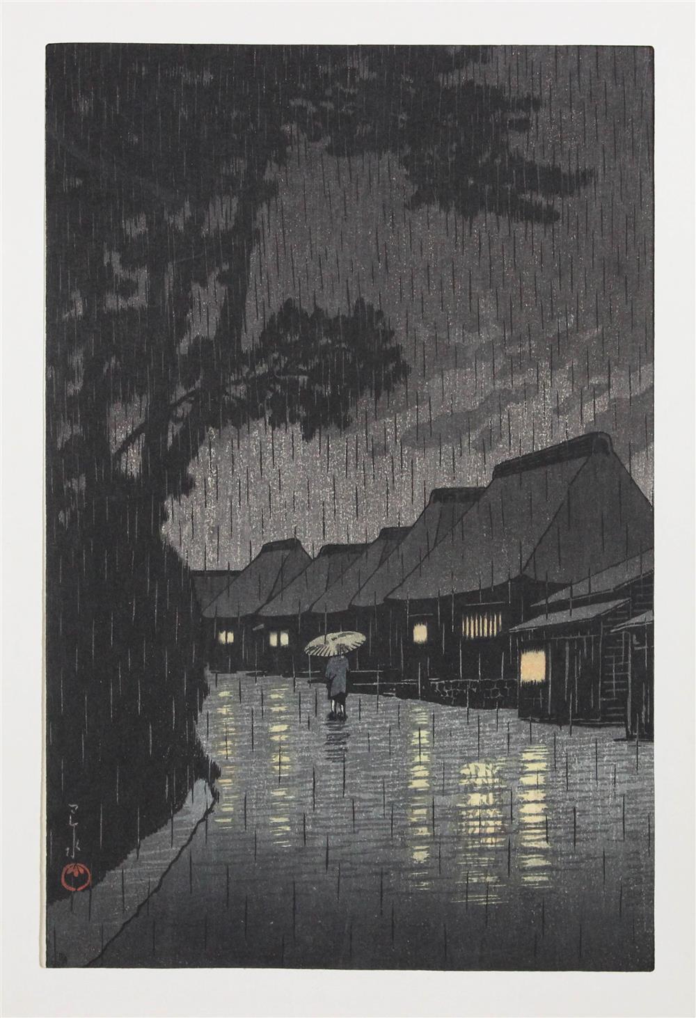 Appraisal: COLLECTION OF JAPANESE WOODBLOCK PRINTS including 'Bamboo Woods' by Hiroshi