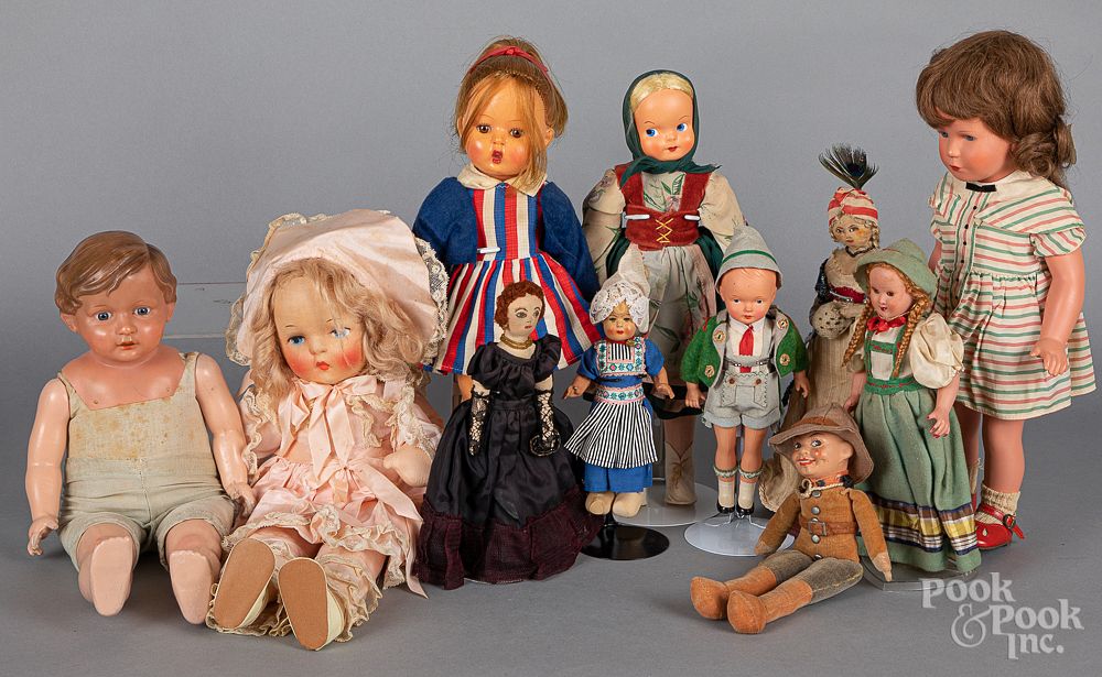 Appraisal: Miscellaneous dolls Miscellaneous dolls to include a vinyl Hummel doll