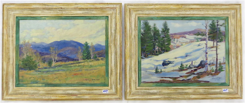 Appraisal: ARTHUR B WILDER TWO OILS ON CANVAS Vermont - Two