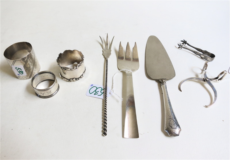 Appraisal: ASSORTED STERLING SILVER FLATWARE TABLEWARE eight pieces comprised of Alan