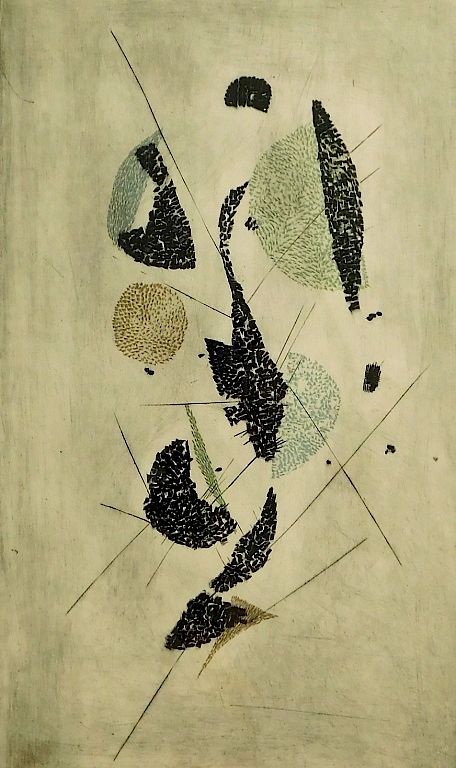 Appraisal: Arthur Luiz Piza Modern Geometric Abstract Etching Brazil France -