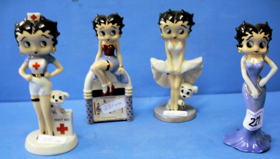 Appraisal: Wade Betty Boop Figures Juke Box Nurse White Cool Breeze