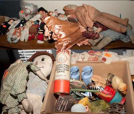 Appraisal: Large assortment of cloth celluloid and plastic dolls and other