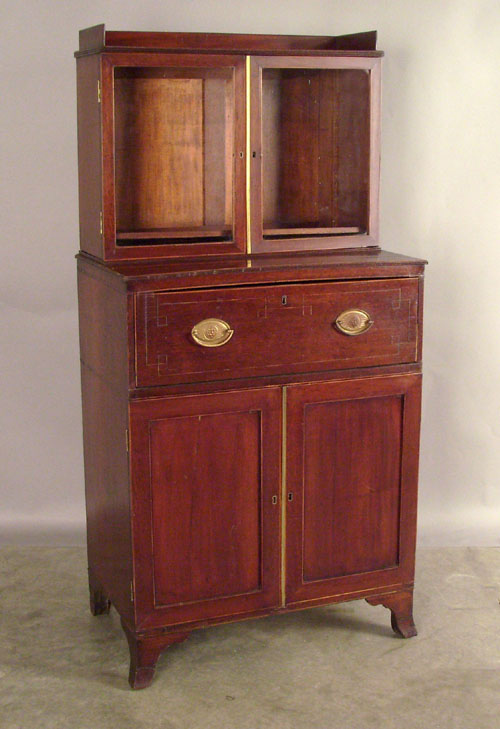 Appraisal: Regency mahogany two part butler's desk early th c h