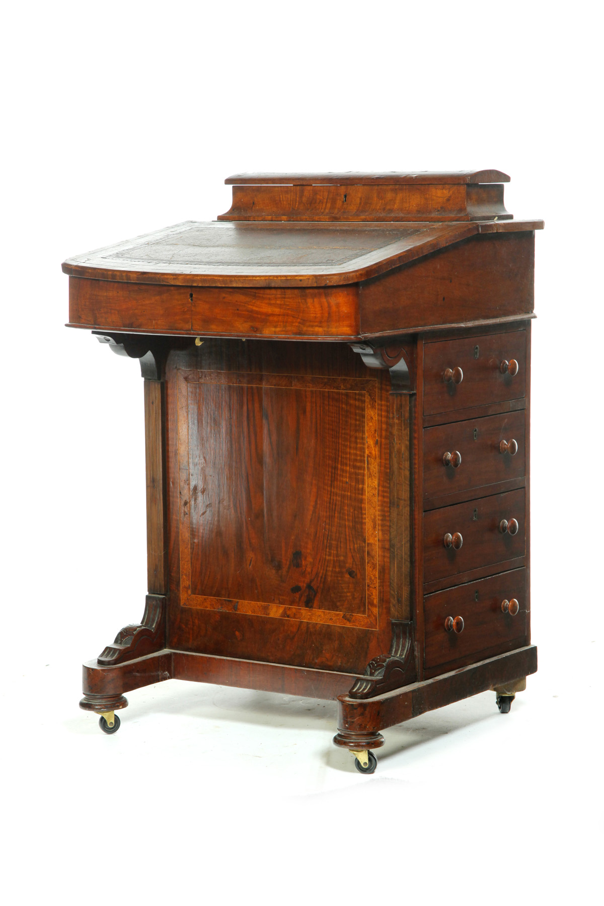 Appraisal: ENGLISH DAVENPORT DESK Fourth quarter- th century mahogany with banded