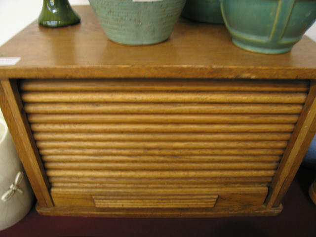 Appraisal: Oak Roll Top Cabinet good counter size