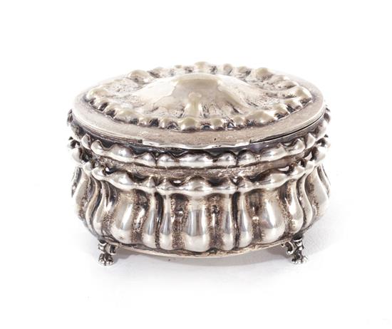 Appraisal: Judaica Austro-Hungarian silver etrog box circa - stylized citron fruit