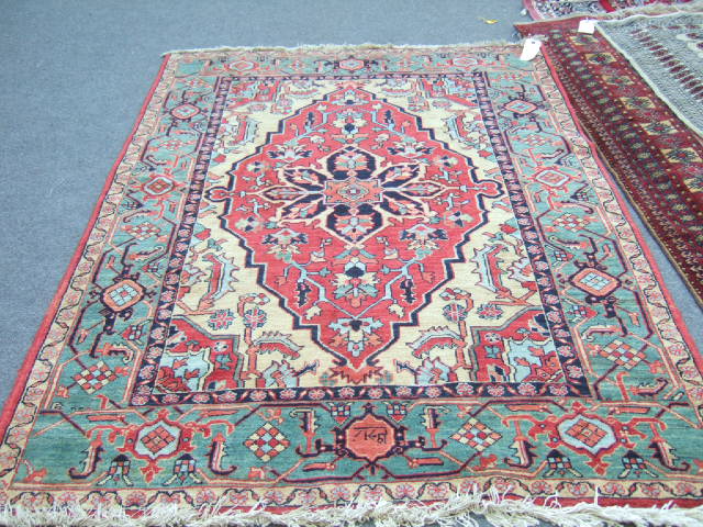 Appraisal: A Bidjar rug Persian the madder field with a back