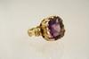 Appraisal: LADY'S RING - Victorian amethyst ring set with an emerald