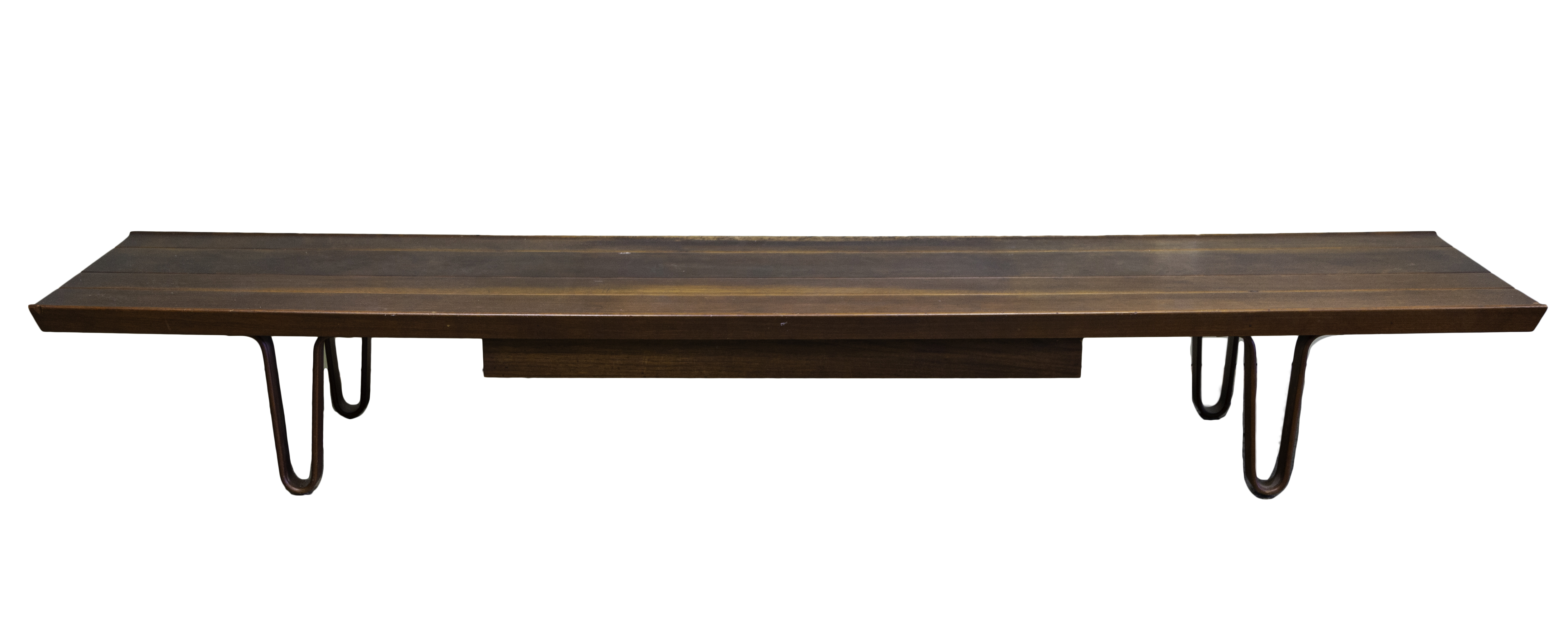 Appraisal: EDWARD WORMLEY LONG JOHN WALNUT COFFEE TABLE For Dunbar Mid