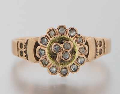 Appraisal: A Victorian Rose Gold and Diamond Ring k rose gold