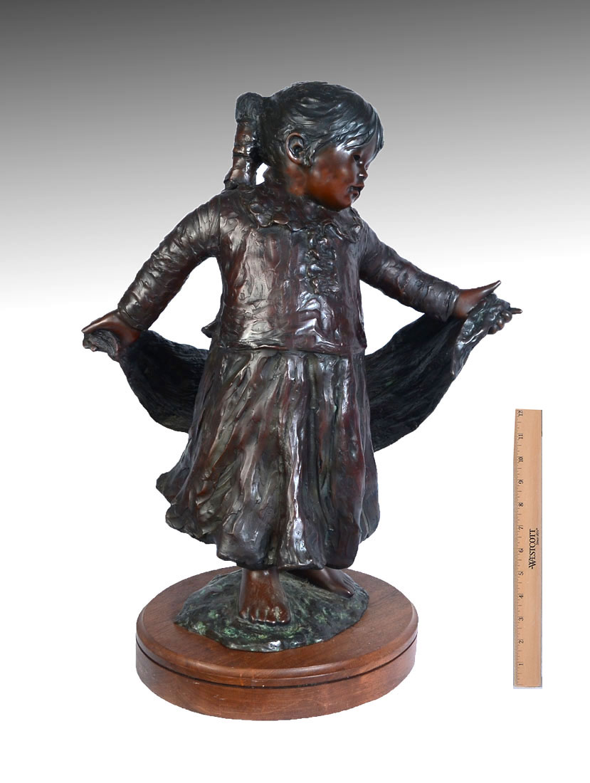 Appraisal: TOSCANO Dee American - ''Wind Dancer'' Patinated Bronze '' in