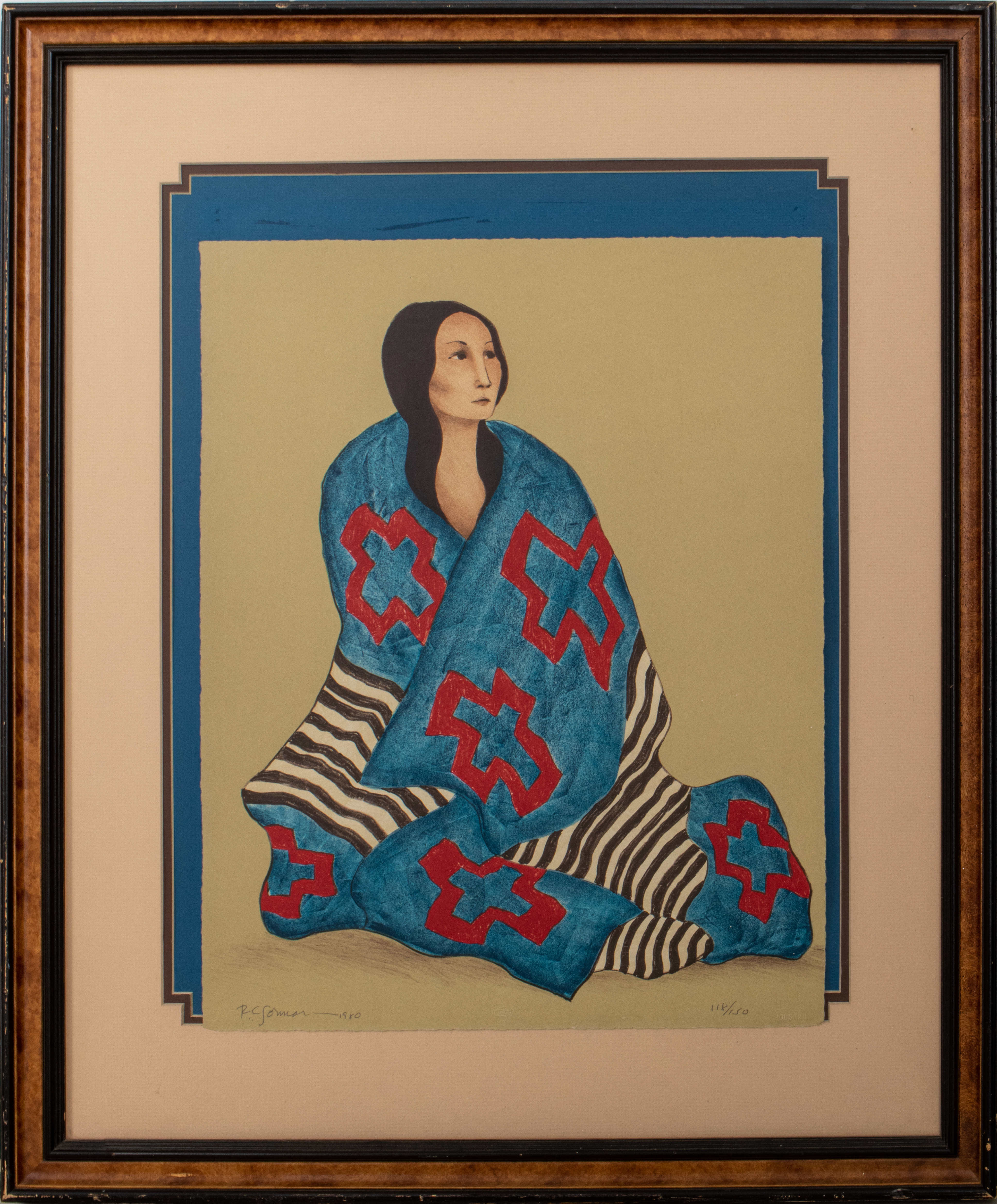 Appraisal: R C GORMAN NATIVE AMERICAN WOMAN LITHOGRAPH Rudolph Carl Gorman