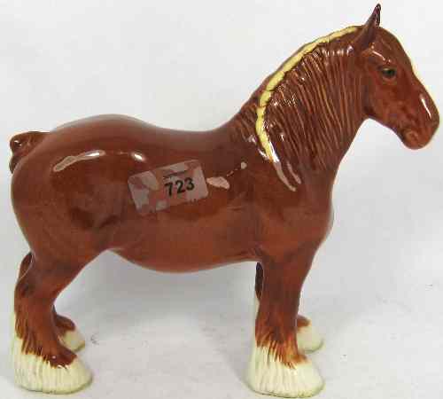 Appraisal: Rare Beswick Shire Horse in Chestnut Gloss