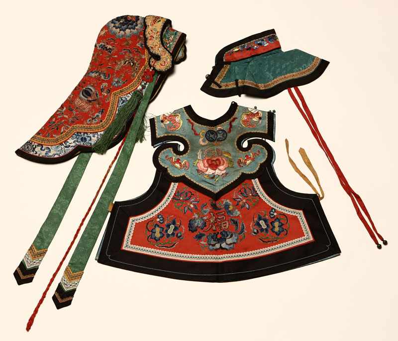 Appraisal: A group of Chinese embroidered silk textiles th Century including