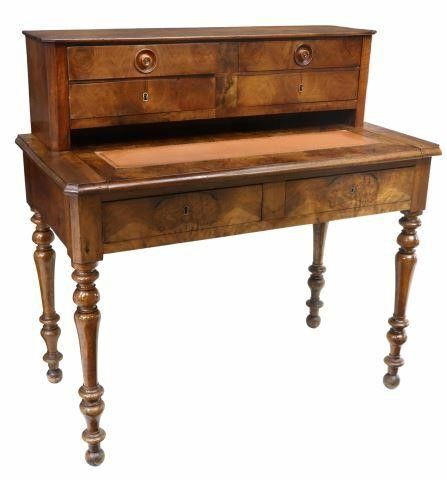 Appraisal: French Louis Philippe period walnut writing desk mid th c