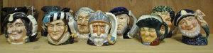 Appraisal: Ten Royal Doulton small character jugs including Bacchus Pied Piper