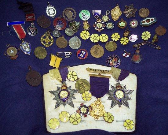 Appraisal: A collection of Primrose league pins and decorations and sundry